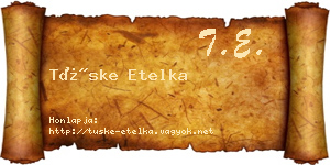 Tüske Etelka névjegykártya